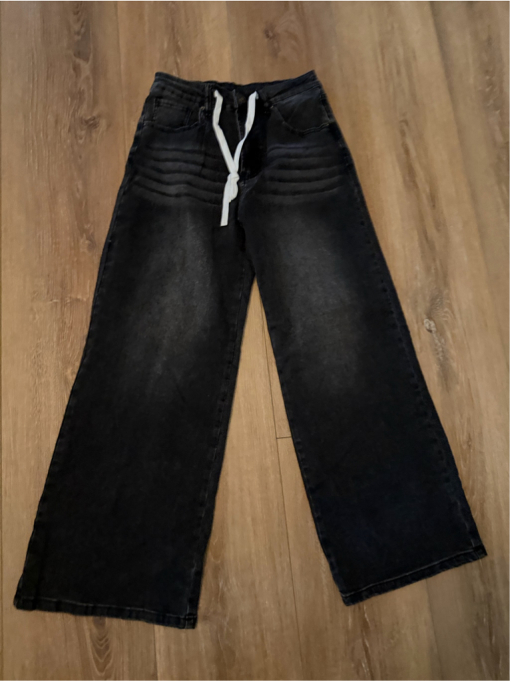 NEW Stretchy Jeans Pockets Adjustable Drawstring Elastic Waist 4